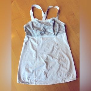 Lululemon athletica. Women’s size 4 tank top. Grey marbled bust, adjustable bra